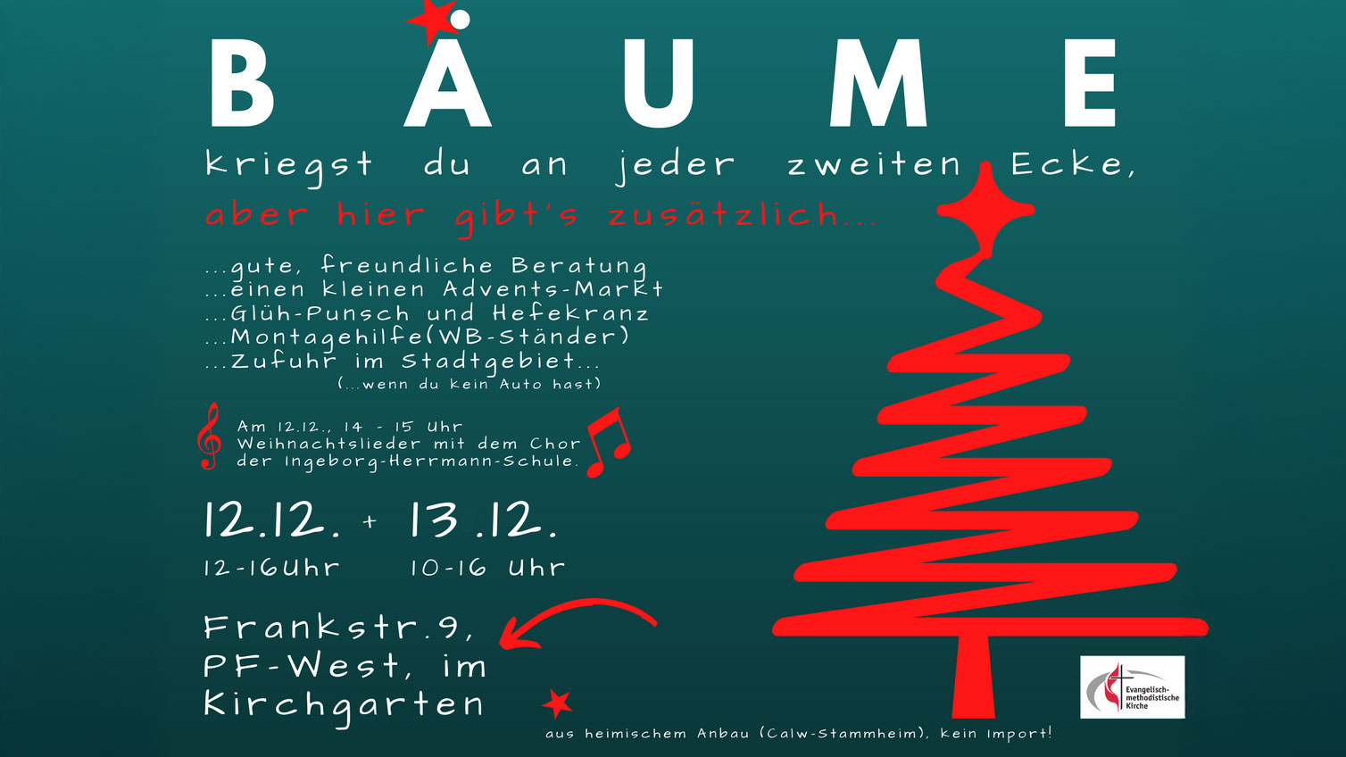 Christbaumverkauf und Adventsmarkt, 12.+13.12.2025